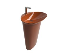 NEWARC STELLA BASE MONOBLOC WASHBASIN BRIGHT ORANGE 56,5X45X85CM STE L 085 O