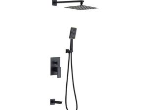 NEWARC AQUA BUILT-IN BATHROOM SET 3 WAY BLACK 941111SB