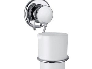 STEEL MIRROR ADHESIVE BRUSH HOLDER 822