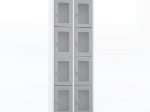 MASTER STEEL STORAGE CABINET WITH PLEXI DOOR 8 COMPARTMENTS 67X40X195 U-GZ08-P | MASTER ÇELİK DEPOLAMA DOLABI PLEKSİ KAPILI 8 BÖLMELİ 67X40X195 U-GZ08-P