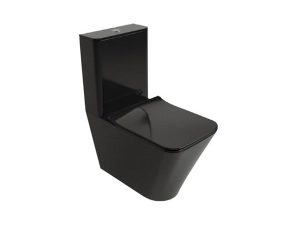 NEWARC LOFT WALL HUNG TOILET SEAT BLACK + CISTERN + INSIDE SET + LOFT DUROPLAST BLACK COVER 5822SB | NEWARC LOFT DUVARA ASILI TUVALET KAPAĞI SİYAH + REZERVUAR + İÇ SET + LOFT DUROPLAST SİYAH KAPAK 5822SB