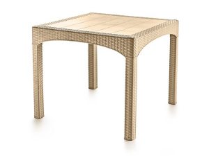 BREZZA 2574 RATTAN TABLE 90X90X76 CM DESERT BEIGE