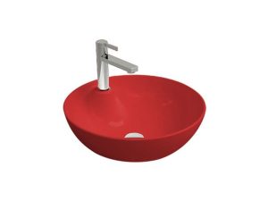 NEWARC NEWART COUNTERTOP FAUCET WITH HOLE WASHBASIN BRIGHT RED 42.5X15.5CM 5010BT-R