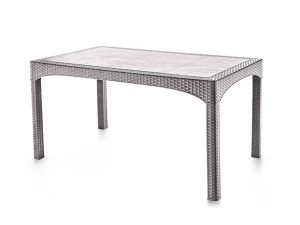 BREZZA 2587 RATTAN TABLE 90X150X76 CM DESERT GRAY