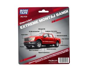 BOSS TAPE AUTO MOUNTING TAPE EXTREME 12MMX4,6MT | BOSS TAPE OTO MONTAJ BANDI EXTREME 12MMX4,6MT