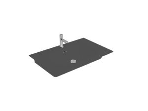 NEWARC NATURAL WASHBASIN WITH ETAGERE MATT ANTHRACITE 80X52X1,4CM 504080-1MA