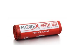FLOREX 530 MEDICAL WASTE PRINTED BATTAL RED GARBAGE BAG 72X95CM 10 ROLLS 1 ROLL 10 PIECES