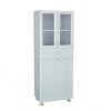 ZEN MULTIPURPOSE PVC PLASTIC CABINET WITH BASKET 60X145X37CM