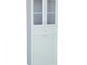 ZEN MULTIPURPOSE PVC PLASTIC CABINET WITH BASKET 60X145X37CM