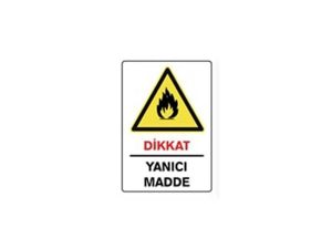 D127 CAUTION FLAMMABLE SUBSTANCE 25X36 CM