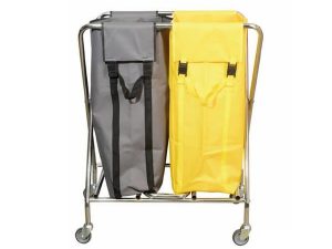 NEMKAR GARBAGE COLLECTION TROLLEY X 2-PIECE CANVAS CHROME ÇTX-3422
