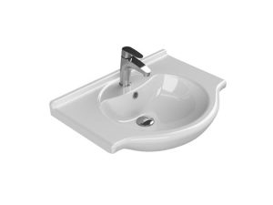 TURQUOISE CERASTYLE NICL WASHBASIN WITH ETAGERE 65X50 CM 066100-U