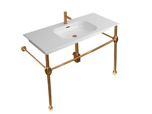 NEWARC ELITE ROSE GOLD PEDESTAL SINK 100CM ELT A100RG