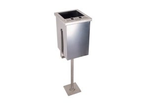 MAXİFLOW SQUARE FOOTED GARDEN TYPE DUSTBIN SS430 29714