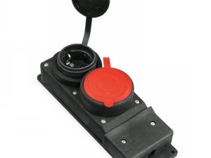 THREE-PHASE COVER RUBBER 2-PIECE GROUP SOCKET 3X25AH 380V | ÜÇ FAZLI KAPAK KAUÇUK 2 PARÇALI GRUP PRİZ 3X25AH 380V