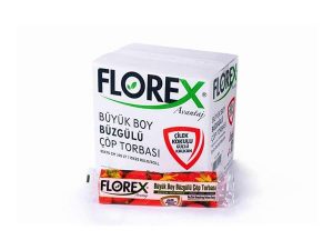 FLOREX 502 STRAWBERRY SCENTED DRAWSTRING LARGE SIZE GARBAGE BAG 65X70CM 25 ROLLS 1 ROLL 10 PIECES | FLOREX 502 ÇİLEK KOKULU BÜZGÜLÜ BÜYÜK BOY ÇÖP TORBASI 65X70CM 25 RULO 1 RULO 10 ADET
