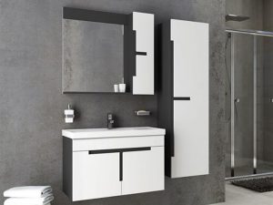 AQUANİL TEMPO 80 CM BATHROOM CABINET WHITE/ANTHRACITE