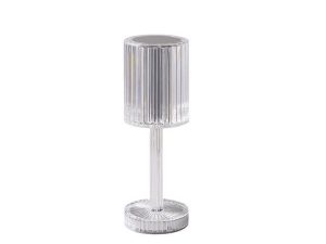 FORLİFE CRYSTAL CHARGED LED TABLE LAMP AND LAMPSHADE FL-8075 | FORLİFE KRİSTAL ŞARJLI LED MASA LAMBASI VE ABAJUR FL-8075