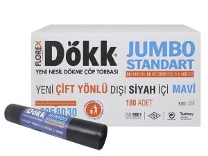 FLOREX 518 DÖKK JUMBO STANDARD GARBAGE BAG 80X110CM 9 ROLLS 1 ROLL 20 PIECES