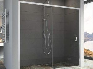 AQUANİL CRYSTAL 5MM FRONT FACADE TRANSPARENT GLASS SHOWER CABIN 110CM 130CM | AQUANİL CRYSTAL 5MM ÖN CEPHE ŞEFFAF CAM DUŞ KABİNİ 110CM 130CM