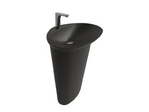 NEWARC STELLA FLOOR MONOBLOC WASHBASIN MATT BLACK 56,5X45X85CM STE L 085 MB | NEWARC STELLA FLOOR MONOBLOC WASHBASIN MATT BLACK 56,5X45X85CM STE L 085 MB