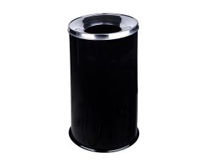 MAXIFLOW FLAT LID DUSTBIN 32LT BLACK 28731
