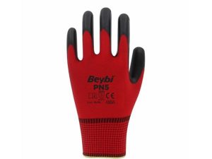 BEYBİ PN5 RED-BLACK NITRILE WORK GLOVES 10''
