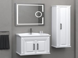 AQUANİL MILLANO 80 CM BATHROOM CABINET LENTICULAR LED MIRROR WHITE