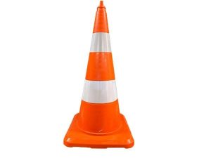 TRAFFIC CONE 75 CM WITH DOUBLE REFLECTIVE HANDLES