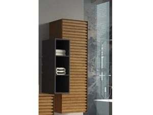 AQUANİL PAREJA TALL CABINET ANTHRACITE / OAK | AQUANİL PAREJA TALL CABINET ANTHRACITE / OAK