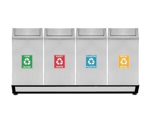MAXİFLOW RECYCLING WASTE BUCKET SWING LID 4 PCS SS430 23439