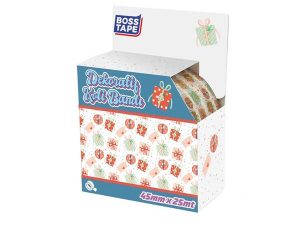 BOSS TAPE DECORATIVE DUCT TAPE 45MMX25MT GIFT PACK PATTERNED