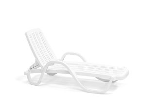BREZZA 2535 MODERN ARM CHAISE LOUNGE WHITE