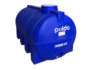 POLDE POLYETHYLENE DOUBLE LAYER HORIZONTAL BLUE WATER TANK 2000 LT | POLDE POLİETİLEN ÇİFT KATMANLI YATAY MAVİ SU DEPOSU 2000 LT