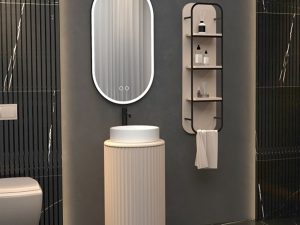AQUANİL LOTUS 42 CM BATHROOM CABINET VIOLET