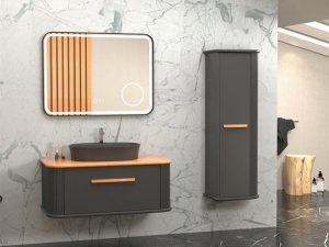 AQUANİL CASSE 100 CM BATHROOM CABINET ANTHRACITE | AQUANİL CASSE 100 CM BATHROOM CABINET ANTRASİT