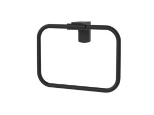 F1 MODEL LUXURY BLACK ROUND TOWEL RAIL F1004 S | F1 MODEL LÜKS SİYAH YUVARLAK HAVLU ASKILIĞI F1004 S
