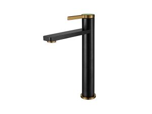 NEWARC BOLD BASIN FAUCET BLACK-MATTE GOLD 910001BM