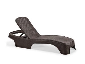 BREZZA 2536 ROYAL RATTAN CHAISE LOUNGE DARK BROWN