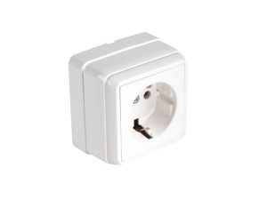 MUTLUSAN BRONZE SURFACE MOUNTED GROUNDED SOCKET WHITE 2160 100 0201