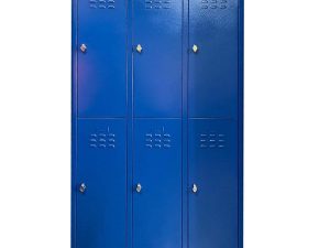 USTA STEEL WARDROBE METAL 6 DOOR 98X37X198 U-E06 BLUE BODY BLUE DOOR