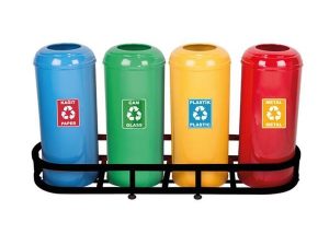 MAXİFLOW RECYCLING WASTE BUCKET WITH BUMP LID 4-PIECE PAINTED 23434