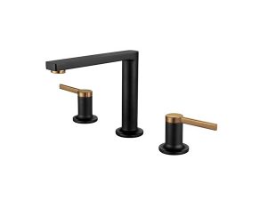 NEWARC BOLD 3 HOLE BASIN FAUCET BLACK-MATTE GOLD 910561BM | NEWARC BOLD 3 DELİKLİ LAVABO BUSKETİ SİYAH-MAT ALTIN ​​910561BM