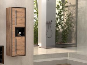 AQUANİL ENERGY TALL CABINET BLACK/DORADO