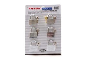 TRI-MAX MASTER SYSTEM STEEL PADLOCK 55MM SET OF 6 MK2443 | TRI-MAX MASTER SİSTEM ÇELİK ASMA KİLİT 55 MM 6'LI SET MK2443