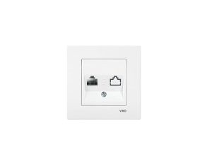 VİKO KARRE WHITE SINGLE DATA SOCKET CAT6 FRAMELESS