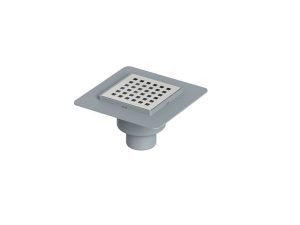 MAXIFLOW MINI FLOOR DRAIN 10X10 Ø50 BOTTOM OUTLET 14035