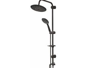 VENEZIA ARTEON BLACK ROUND RAIN SHOWER SET 5057202