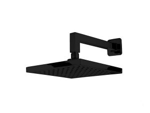 NEWARC CORNER OVERHEAD SHOWER HEAD WALL ADJUSTABLE BLACK 470531B