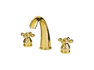 NEWARC NOSTALGIC THREE HOLE BASIN FAUCET GOLD 290661